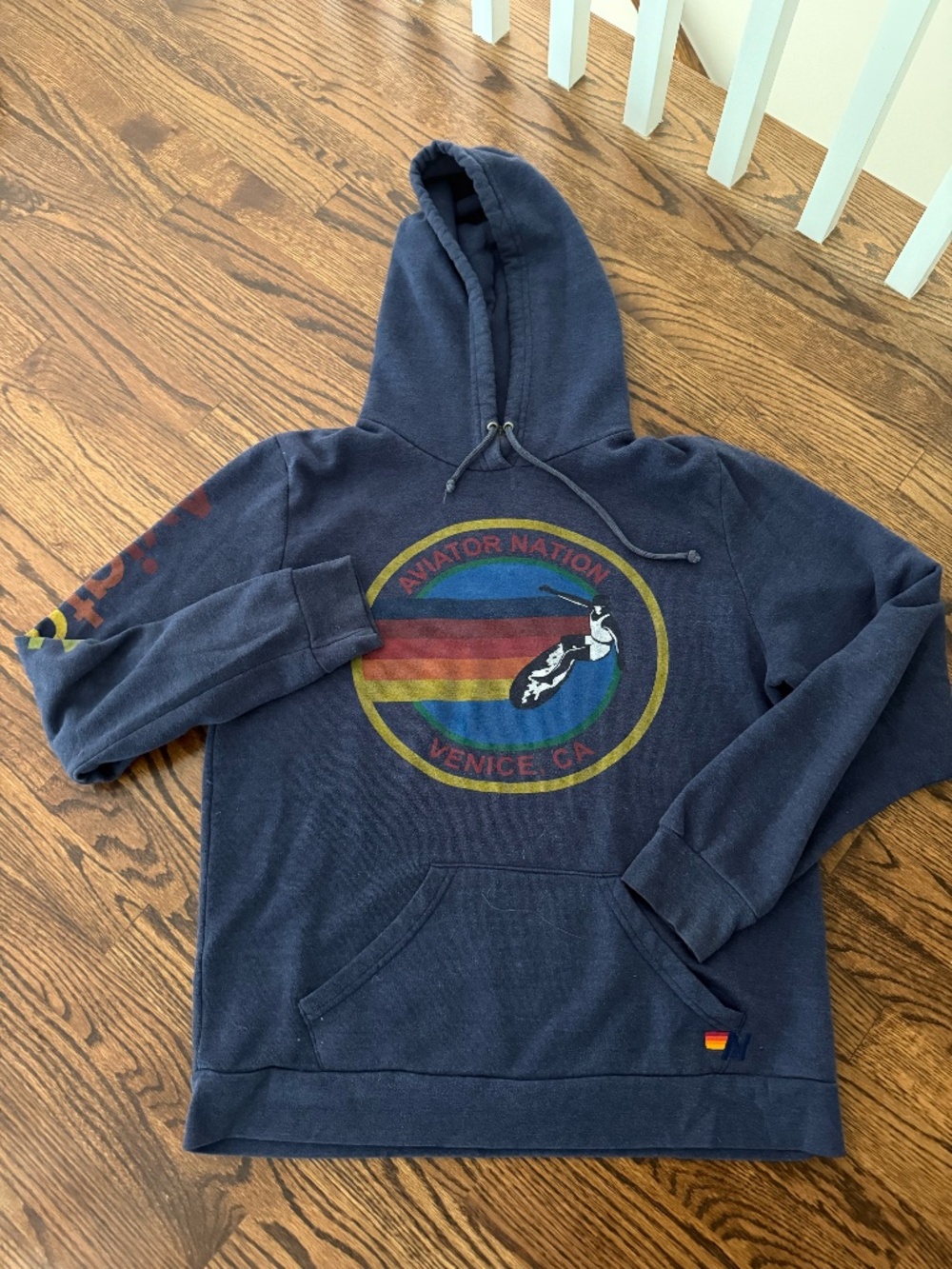 AVIATOR NATION RELAXED VENICE PULLOVER HOODIE XL NAVY